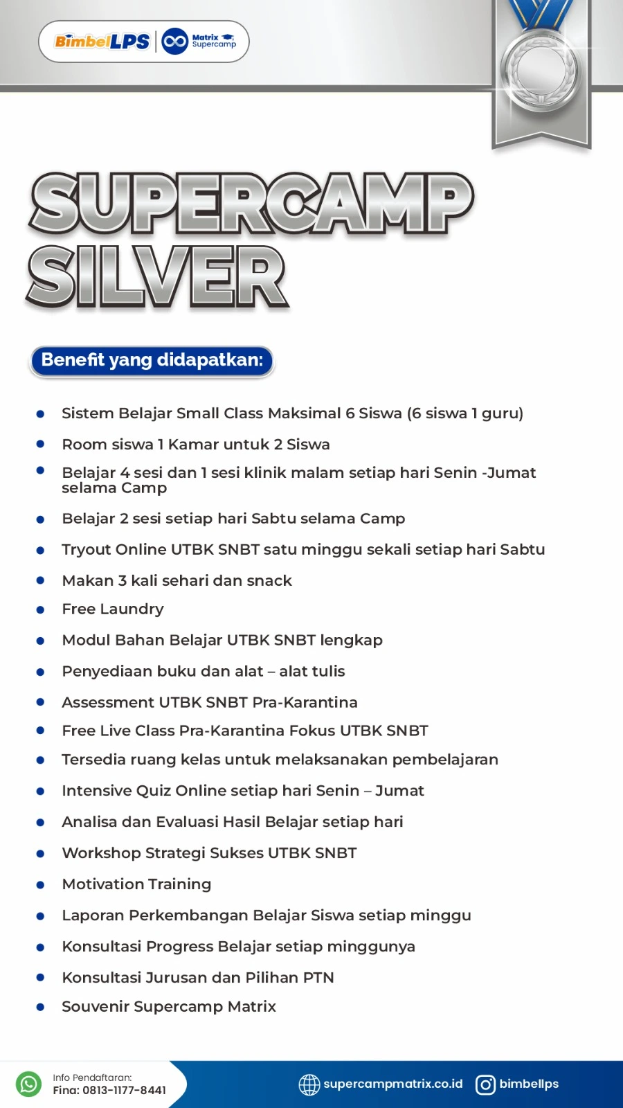 Paket Supercamp Silver untuk bimbel intensif UTBK SNBT dan persiapan masuk Kedokteran
